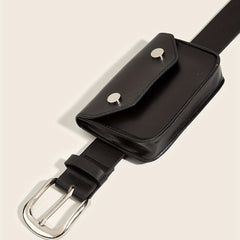 Punk Pin Buckle Purse Belt Hip Hop PU Leather Crossbody Mini Bag Belt