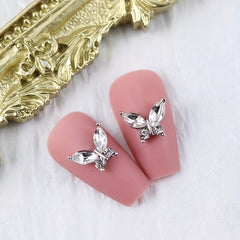 10 pcs 3D Butterfly Nail Charms for Acrylic Nails Metallic Butterflies