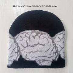 Y2K Candy Jacquard Beanie Unisex Hip Hop Knit Hat