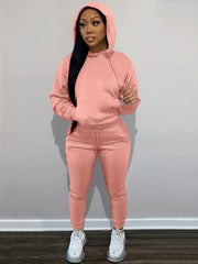 Casual Drawstring Pantsuits Two piece Set