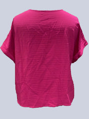  Solid Short Sleeve V Neck Blouse