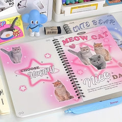 A5 Retro Bear Coil Book Cat Horizontal Notebook
