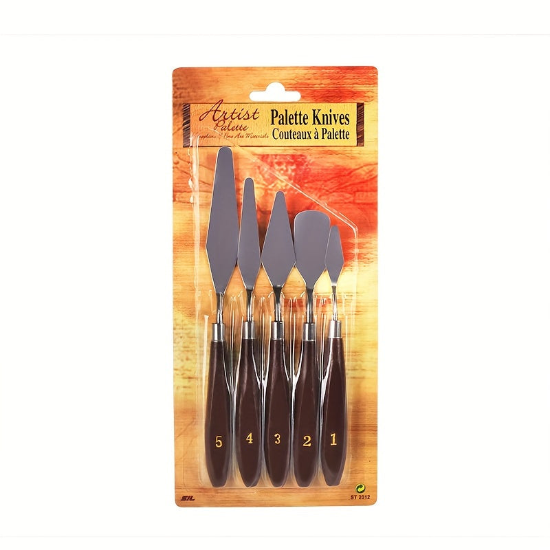 5pcs Painting Scraper Pigment Set for Acrylic Gouache Art