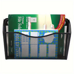 Metal Mesh Pockets Hanging File Organizer Wall File Holder Rack