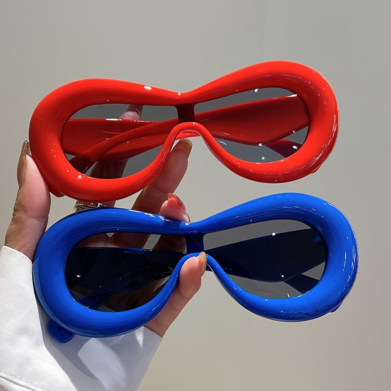 Oval Frame Sunglasses Thick Frame Sun Glasses
