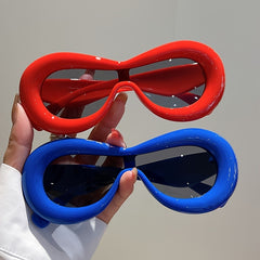 Oval Frame Sunglasses Thick Frame Sun Glasses