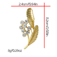 Christmas Snowflakes Wheat Ears Corsage Brooch
