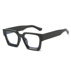 Square Retro Clear Lens Glasses Thick Frame UV Protection Eyeglasses