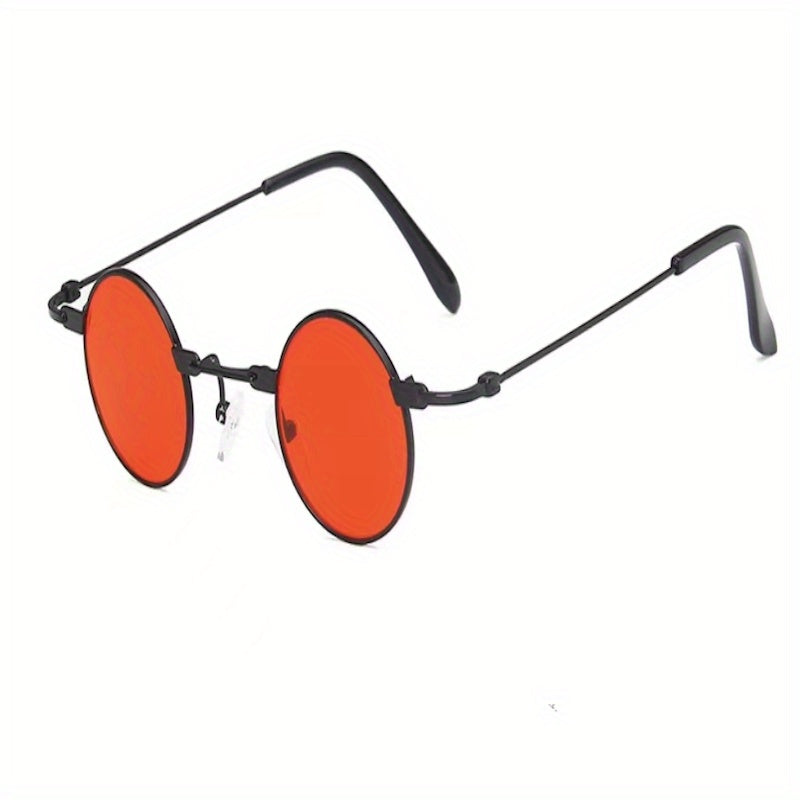 Men's Small Round Frame Sunglasses Hip Hop Style Mixed Glasses