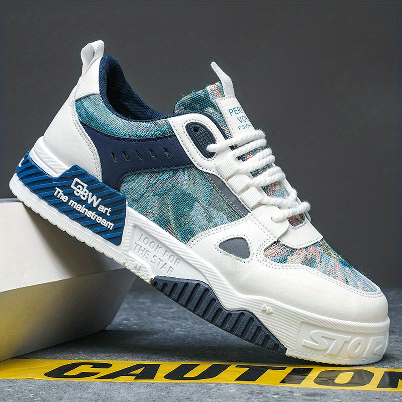 Men's Graphic Lace up Sneakers Skate Shoes Breathable