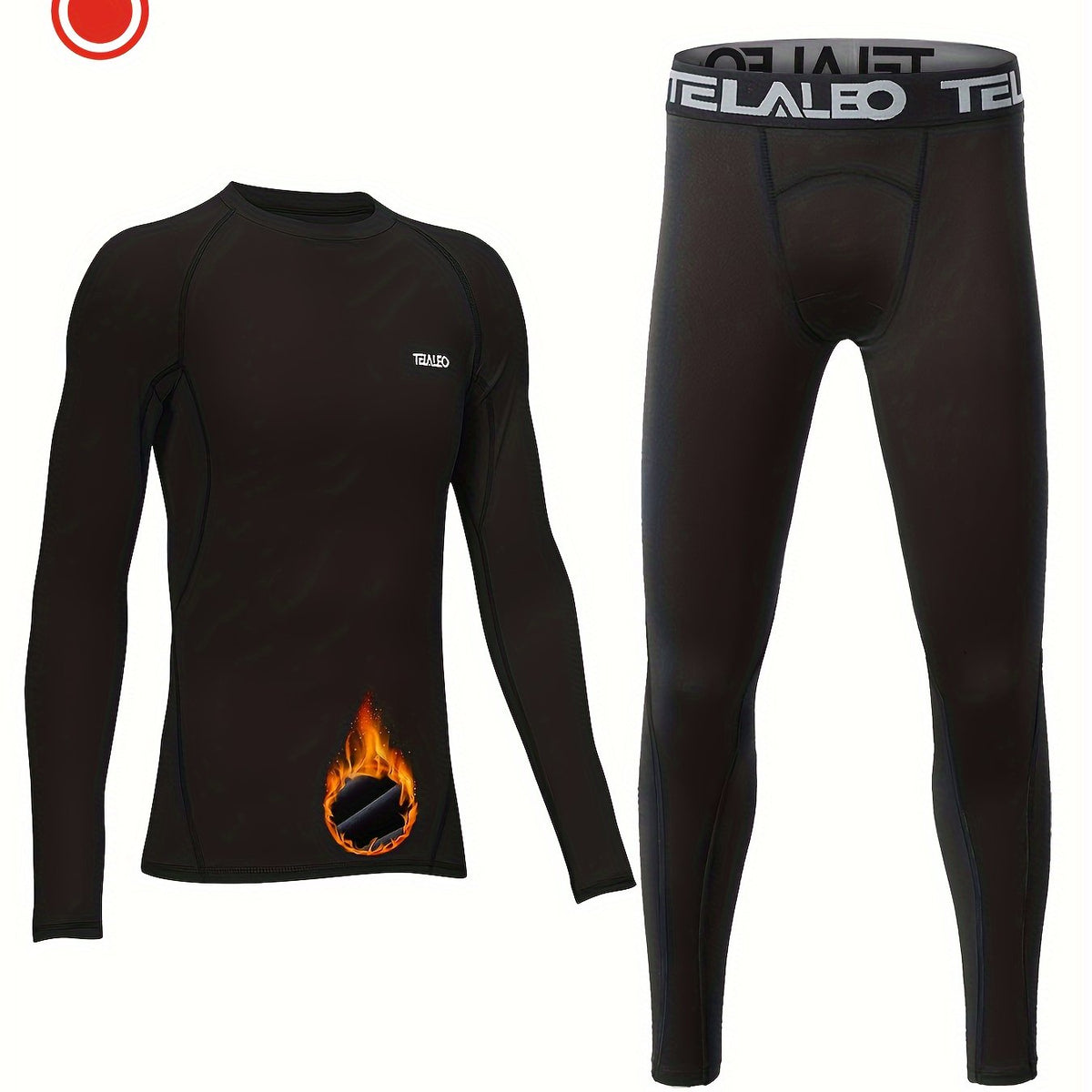 TELALEO Kids' Thermal Compression Set Long Sleeve Base Layer Top & Leggings