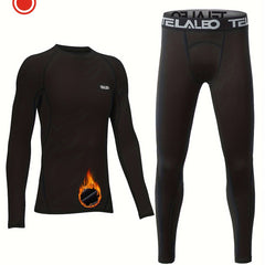 TELALEO Kids' Thermal Compression Set Long Sleeve Base Layer Top & Leggings