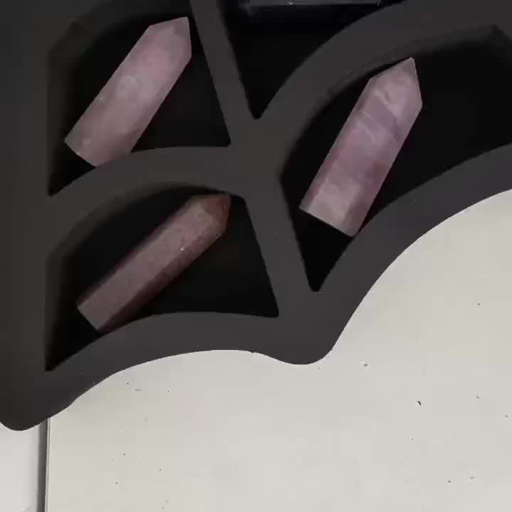 Gothic Spider Web Crystal Holder Shelf