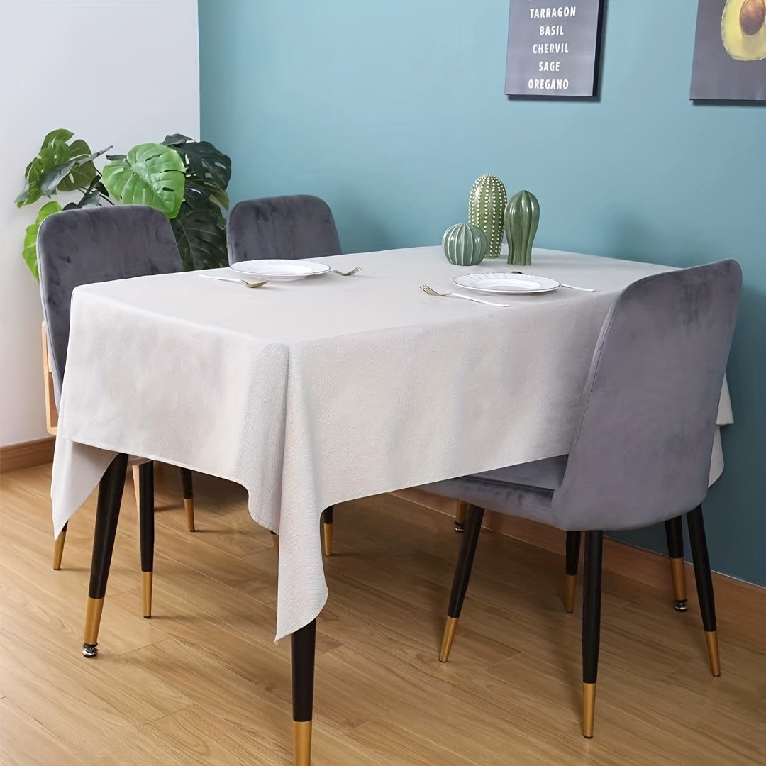 Waterproof Linen Tablecloth Rectangular Decorative Table Cover