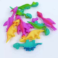 10PCS Ejection Dinosaur Finger Soft Slingshot Toy