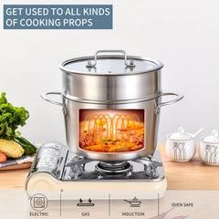 Stainless Steel Induction Pot Glass Lid 22cm 24cm