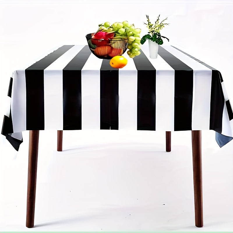 Waterproof Striped Tablecloth for Dining Decor