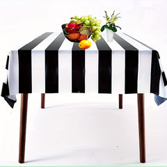 Waterproof Striped Tablecloth for Dining Decor