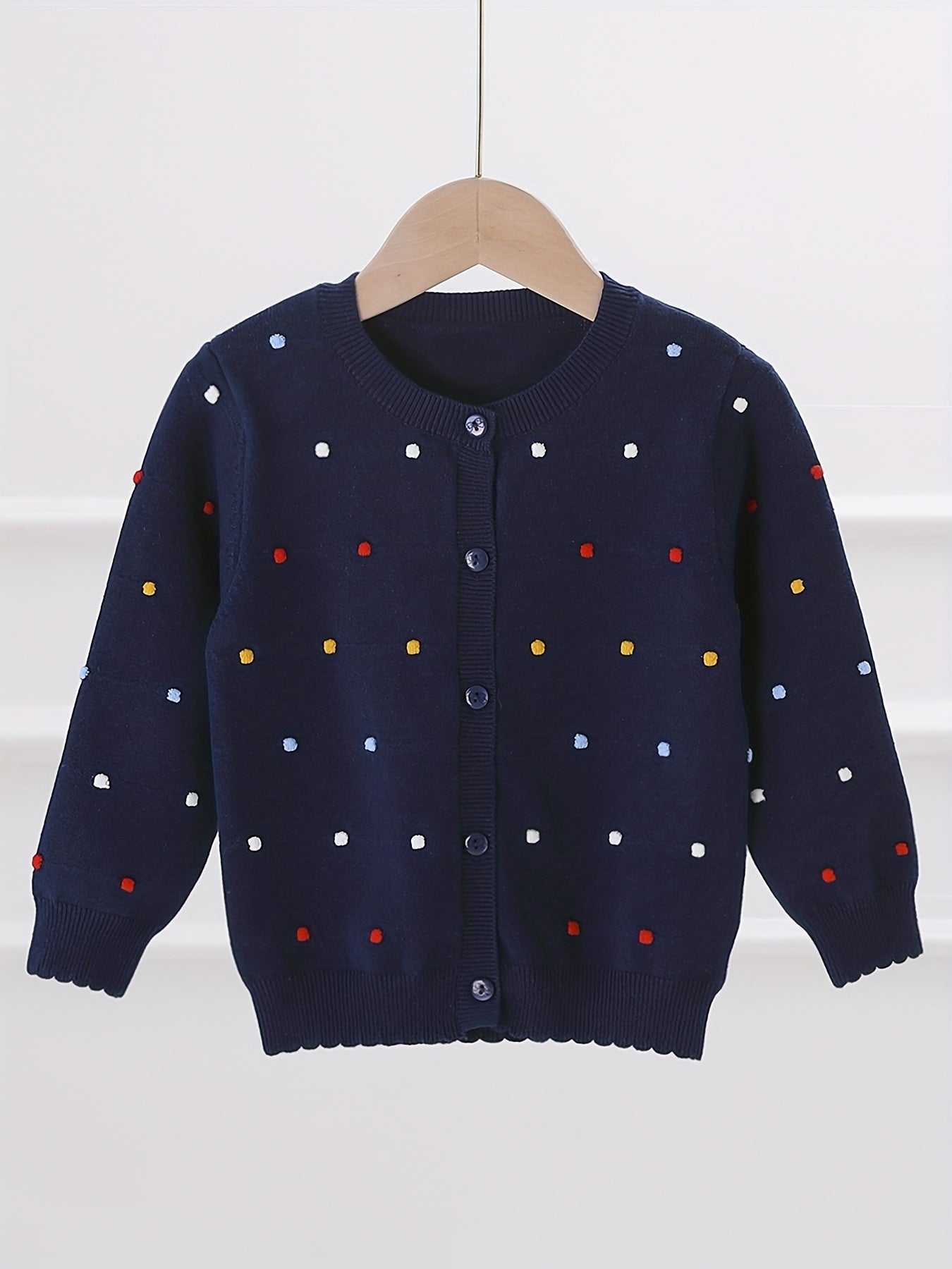 Toddler Girls Button Down Knit Cardigan Sweater