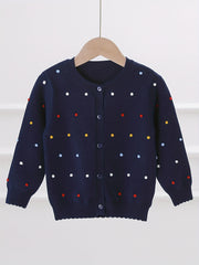 Toddler Girls Button Down Knit Cardigan Sweater