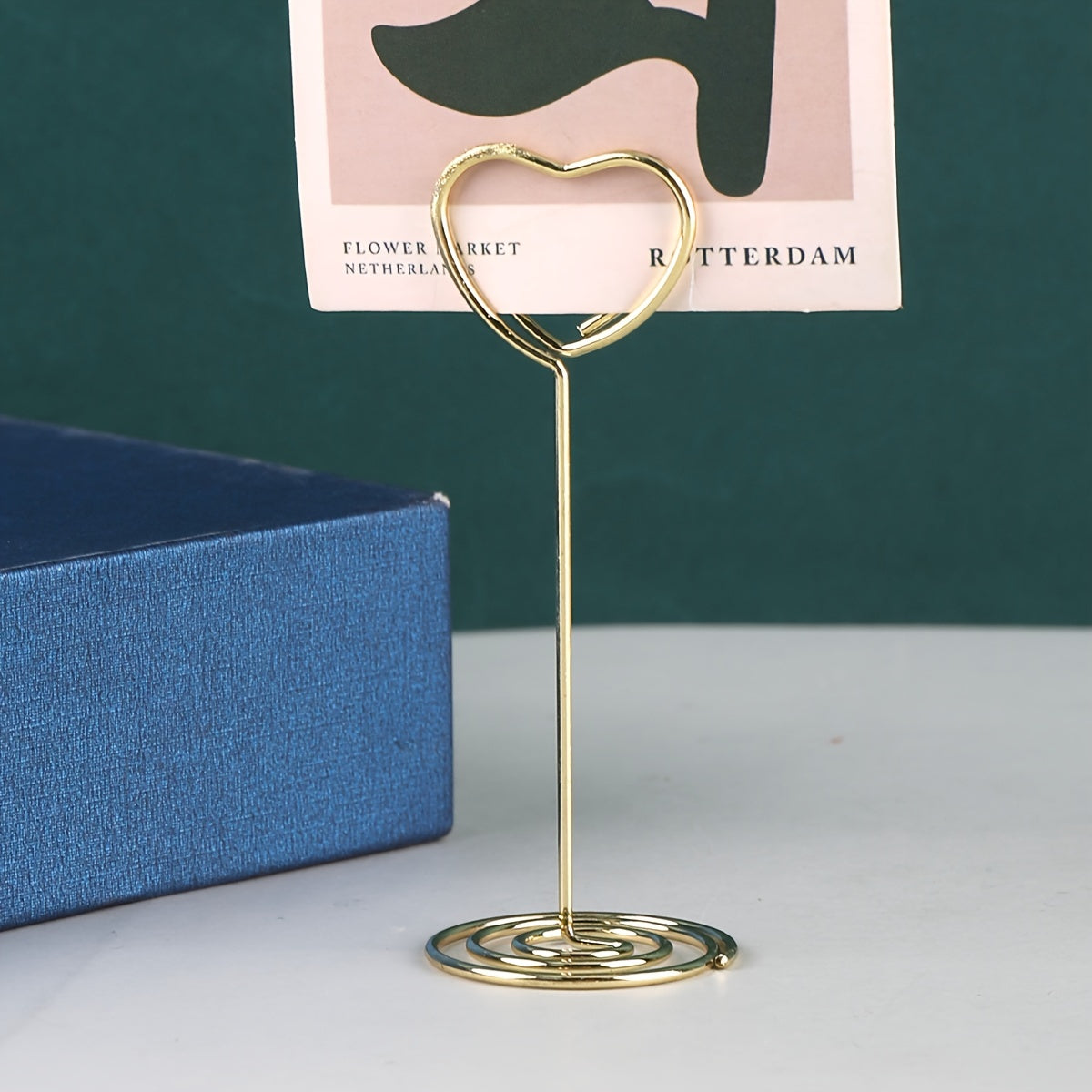2pcs Golden Love Letter Card Placement Rack Set