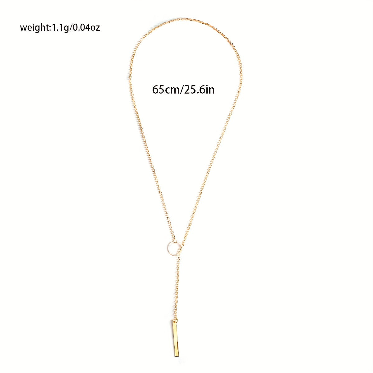 Metal Stick Pendant Necklace
