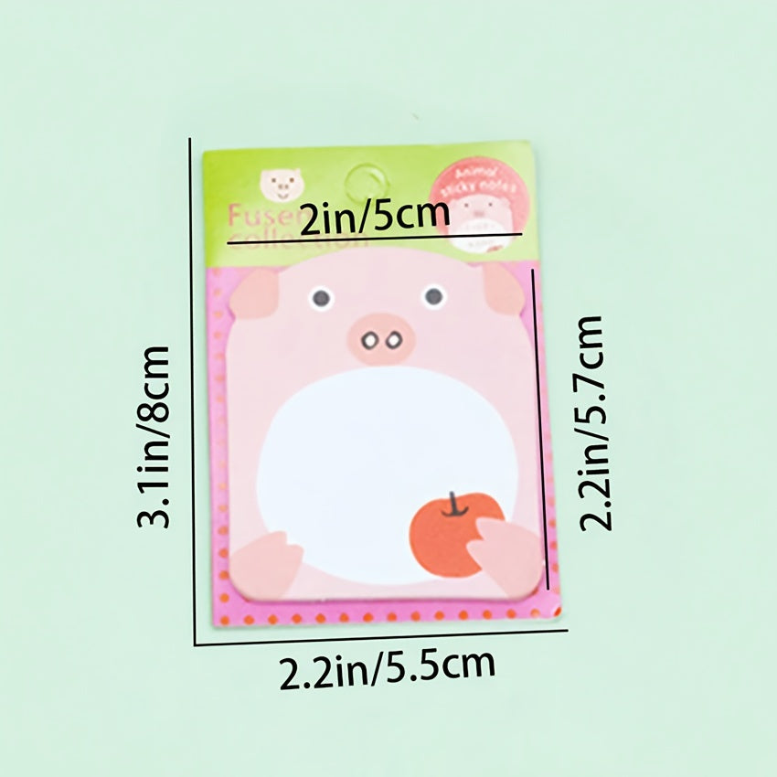 Animal Shape Sticky Notes Tearable Stick On Memo Book 1pc