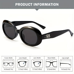 Men's Oval Frame Sunglasses UV Protection