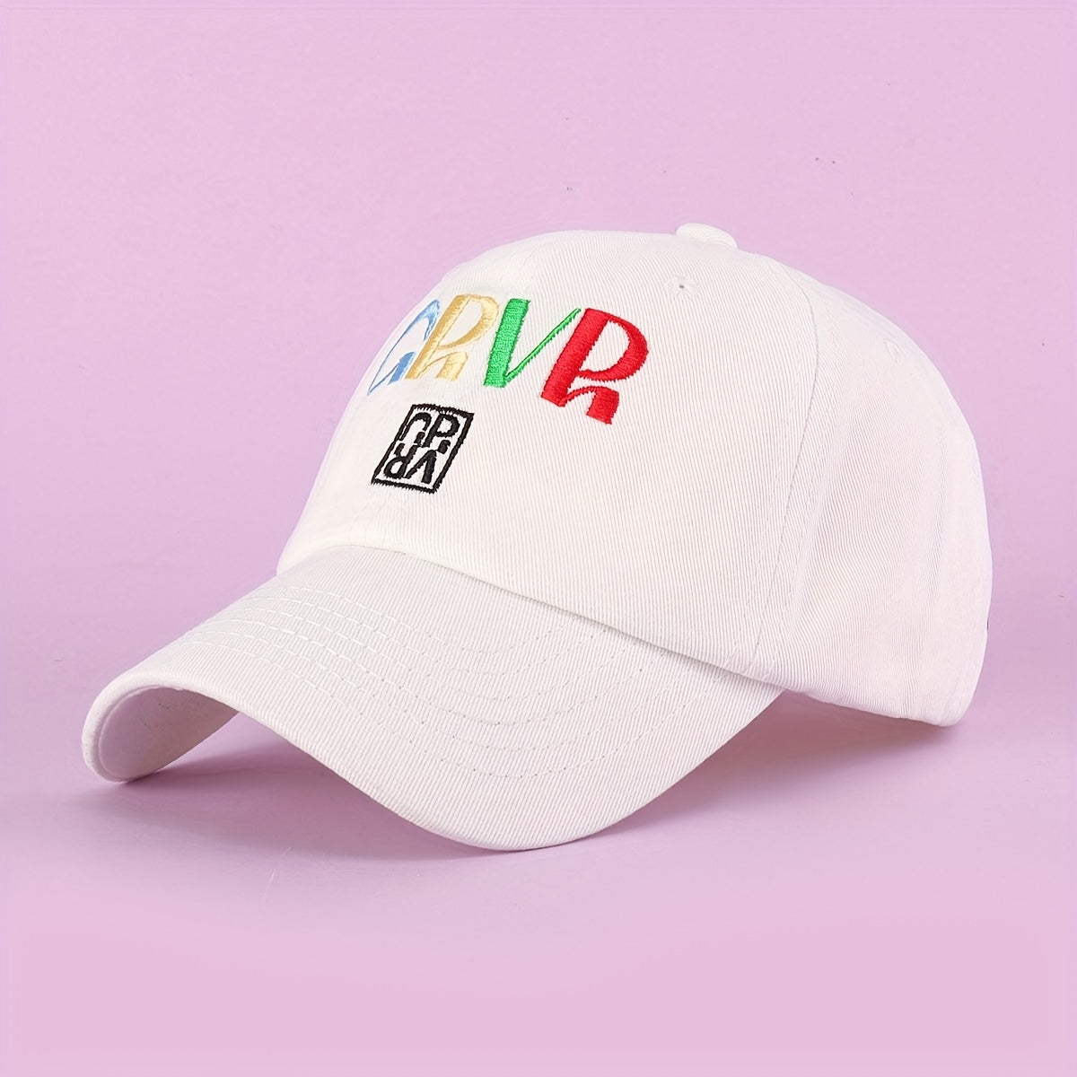 Colorful Letter Embroidery Baseball Cap Solid Cotton Couple Dad Hat