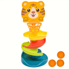 Kids Ball Tower Educational Toy with Rolling Balls and Drop Mechanism
