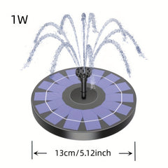 Solar Fountain Pump 1.5W with 6 Nozzles