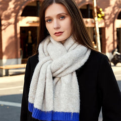 Women's Plush Knit Shawl for Winter Warmth