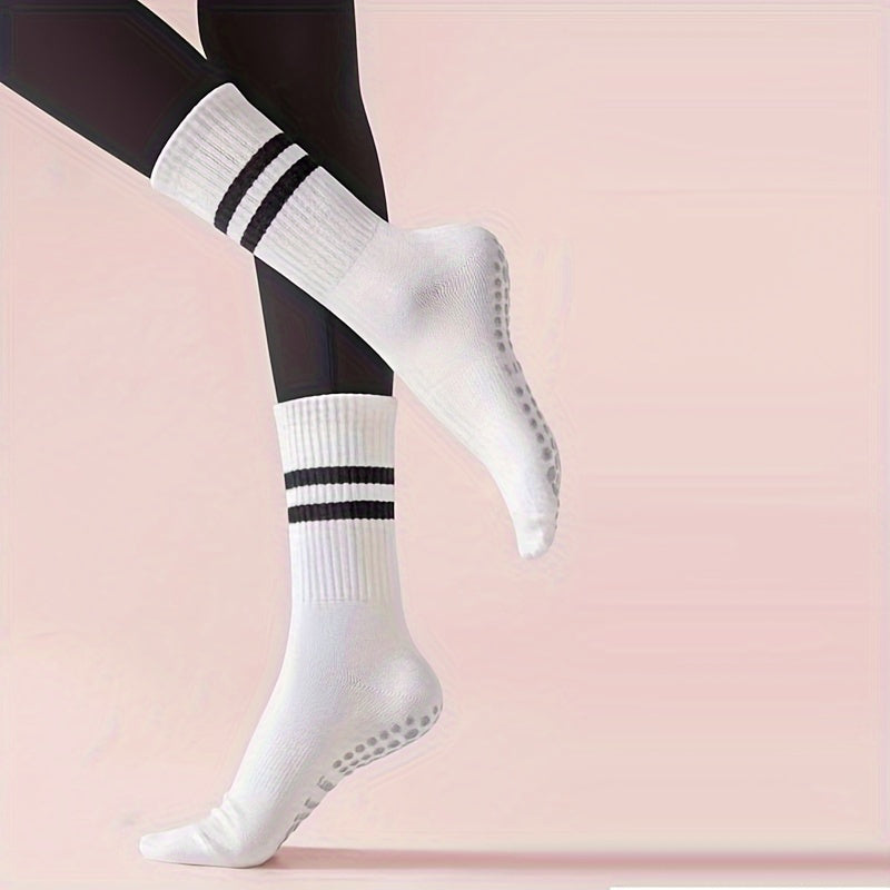 Non Slip Yoga Socks Medium Tube Indoor Dance Socks