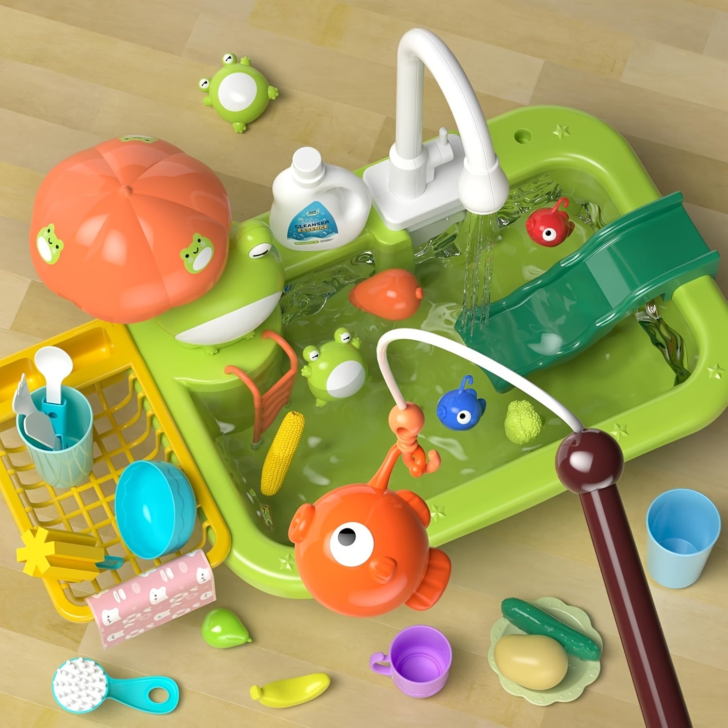 Kitchen Sink Toys with Faucet for Kids