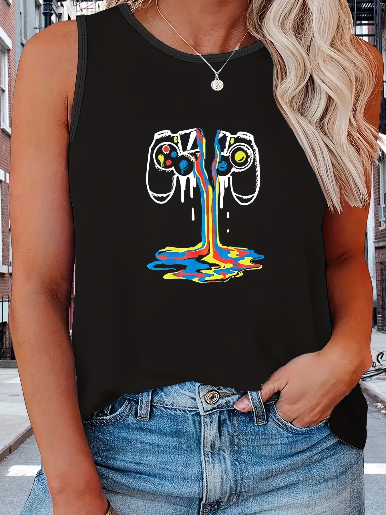  Graphic Print Tank Top for Women