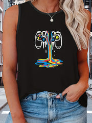  Graphic Print Tank Top for Women