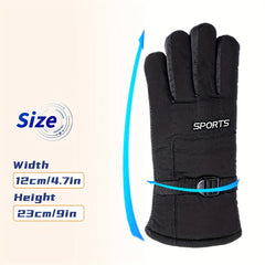 Winter Fleece Lined Warm Gloves Anti Slip Waterproof Thermal Touch Screen Gloves