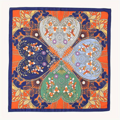 Floral Block Bandana Geometric Print Square Scarf Neckerchief Hair Wrap