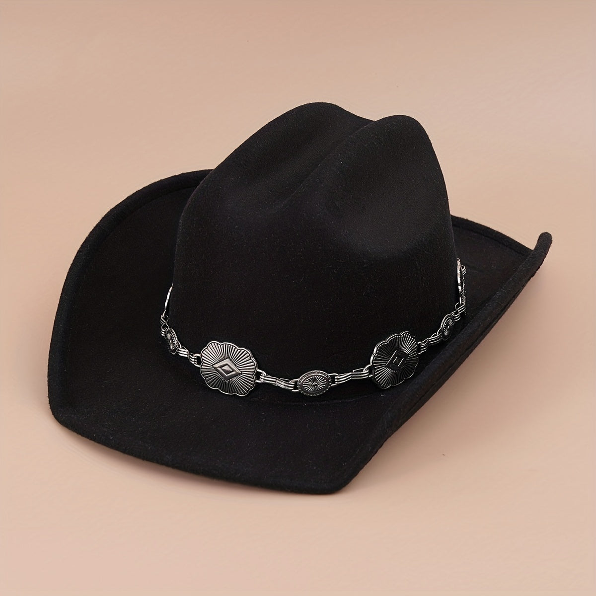 Vintage Western Cowboy Hat Solid Jazz Fedora Cap Unisex Felt Hats