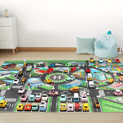 City Traffic Parking Lot Urban Theme Game Mat with Scene Map