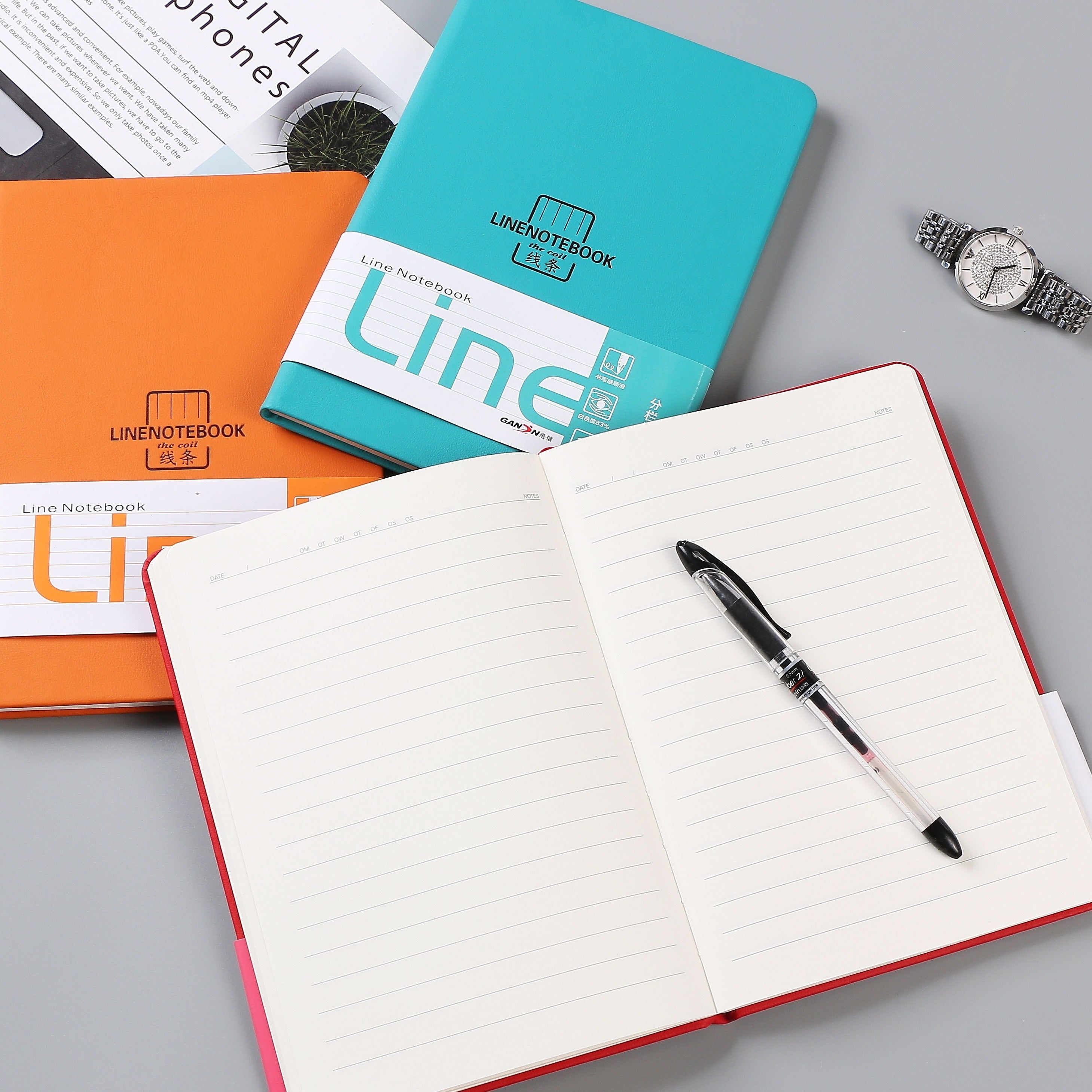 Stylish Strapped Notebook for Class Notes Journaling Business Meetings
