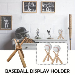 Wooden Baseball Stand Holder - Display Your Collection
