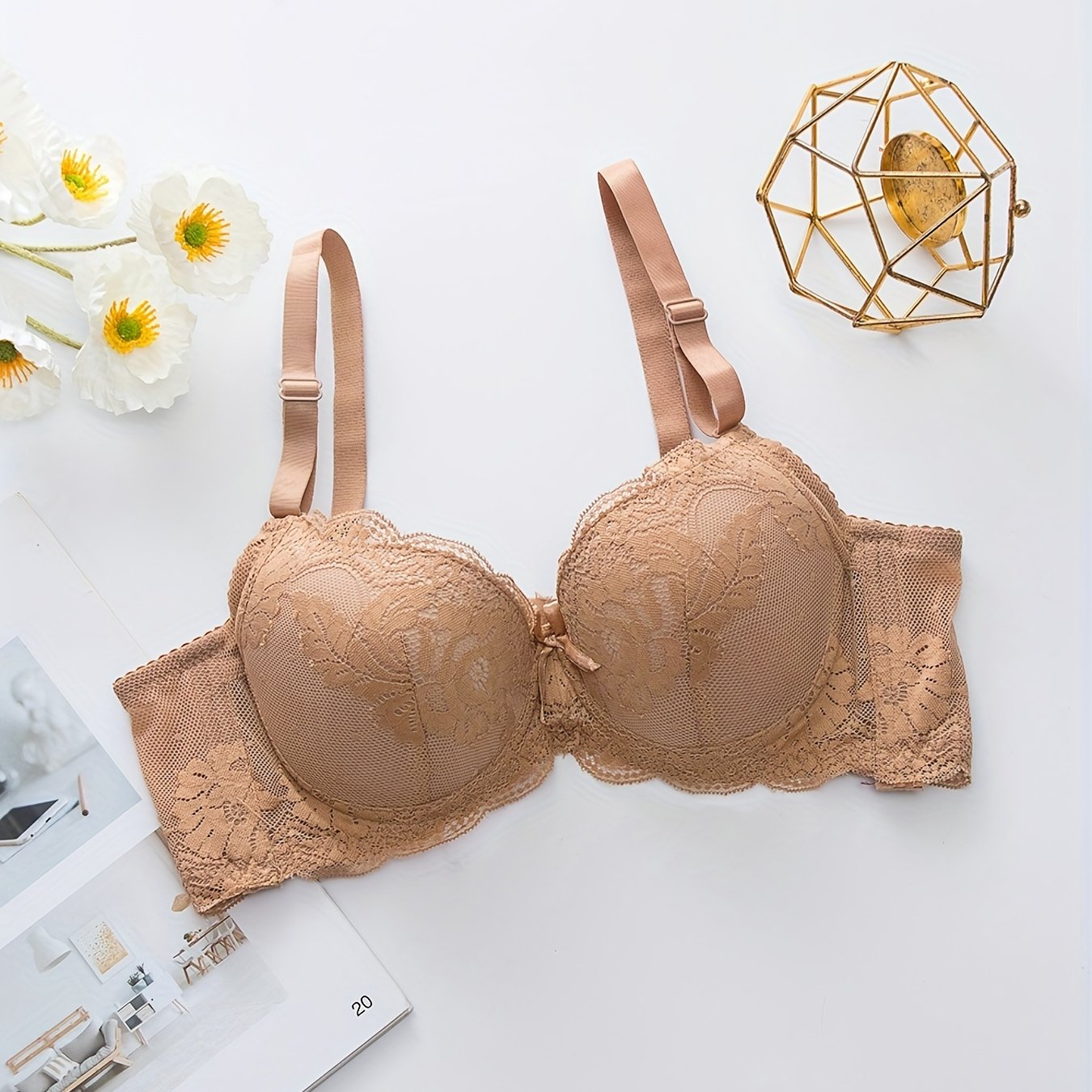 Scallop Trim Lace Wirefree Bra