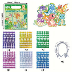 Dino Craft Set: Sticker Painting Mosaic Art & Bookmarks