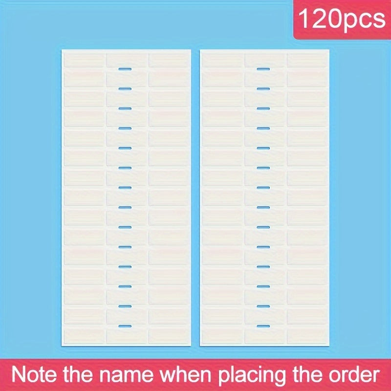 480pcs Custom Transparent Name Labels for School Supplies