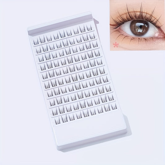 90pcs Cluster Eyelashes Fish Tail False Eyelashes 9 15mm Mix Tray