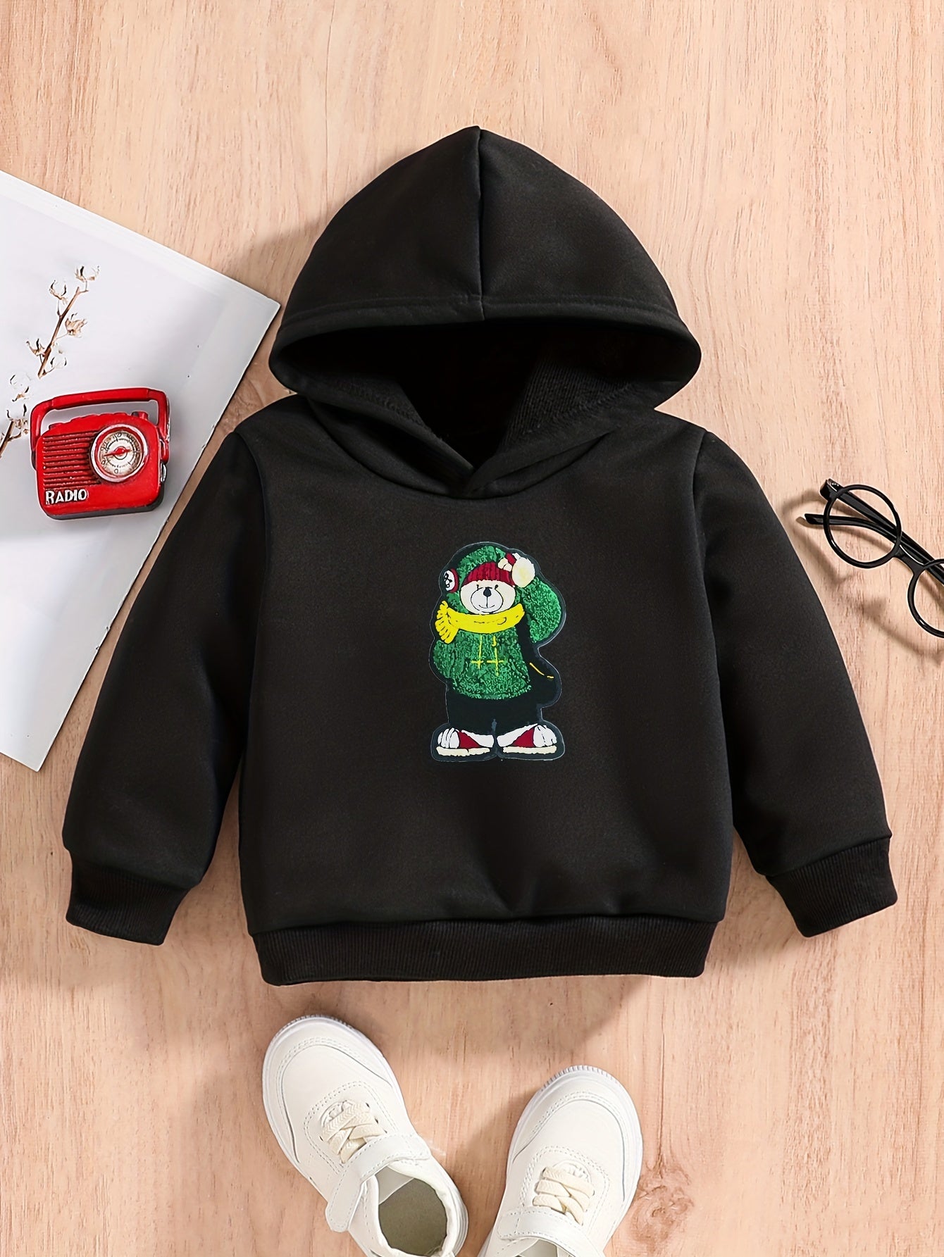 Baby Boys Bear Graphic Hoodie Sweatshirt