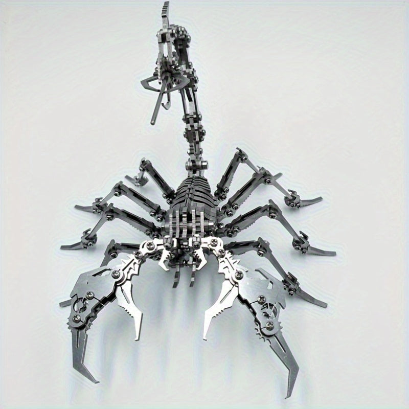 MOKR Scorpion King 3D Metal Jigsaw Puzzle DIY Educational Toy Animal Silver