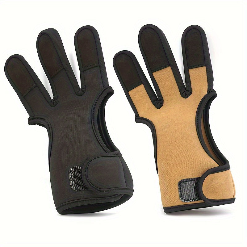Adjustable Bow Arrow Finger Guard Archery Competition Glove