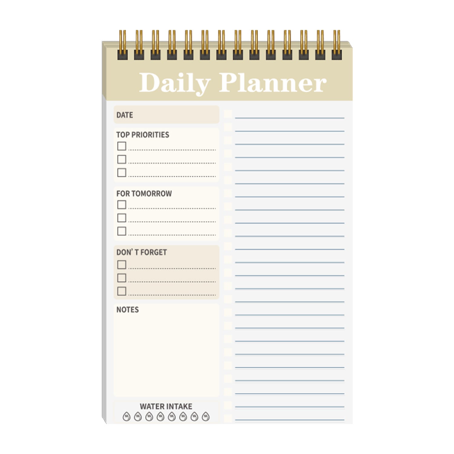 Spiral Daily Planner Notepad 13 X 19 To Do List Notebook Checklist Organizer